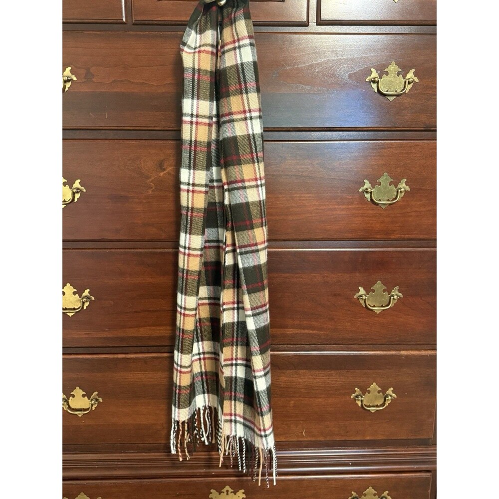 100% Cashmere Scarf Made in Scotland Classic Heritage Plaid -Amazing Condition - Picture 11 of 16